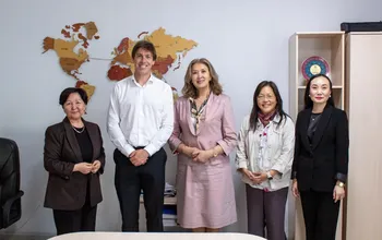 Ш. Уәлиханов атындағы Көкшетау университеті Ұлыбританияның Nottingham Trent University университетінен келген қонақтарды бірлескен білім беру жобасы аясында қарсы алуда